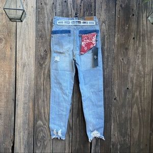 The People VS BLUE HIGH WAIST MUM JEANS